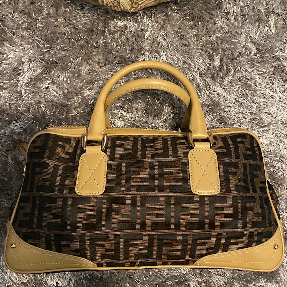 Authentic Fendi FF Zucca Monogram Hand Bag EUC